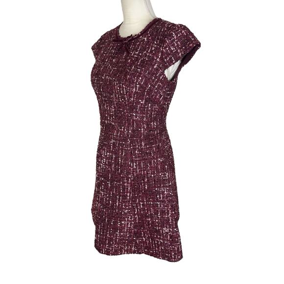 Gal Meets Glam Nell Boucle Dreams Tweed Fit Flare Dress Short Sleeves Size 4 - Picture 6 of 10